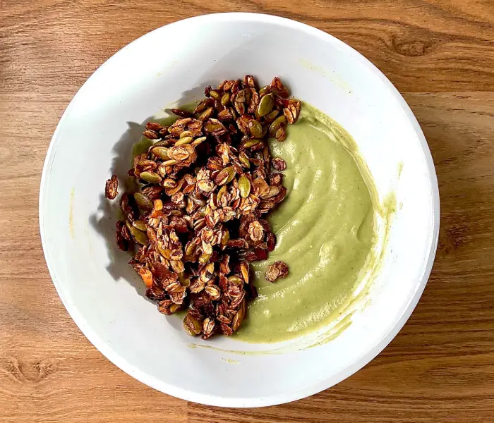 Granola santé, sans sucre, bonne alimentation, digestion, protéines, fibres, belle peau, acné, bien être, vivandglow